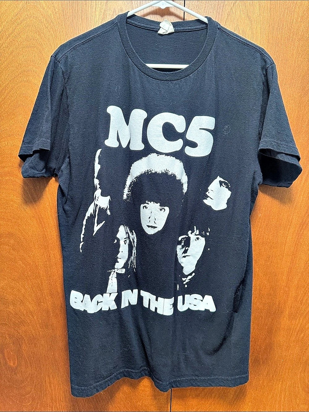 Vintage MC5 Bay Island Sportswear MC5 Back in the USA Band T-Shirt Black & White